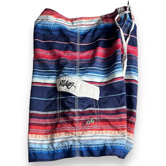 Hecho De Billabong Multicolored Board Swim Shorts Aztec Pattern Men’s Size 31 - Picture 10 of 13